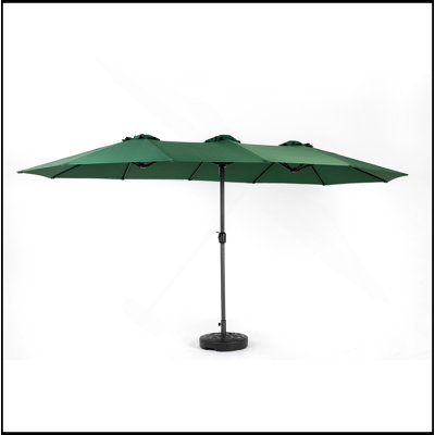 Outstanding 14.8 Ft Double Sided Outdoor Umbrella Rectangular Large With Crank