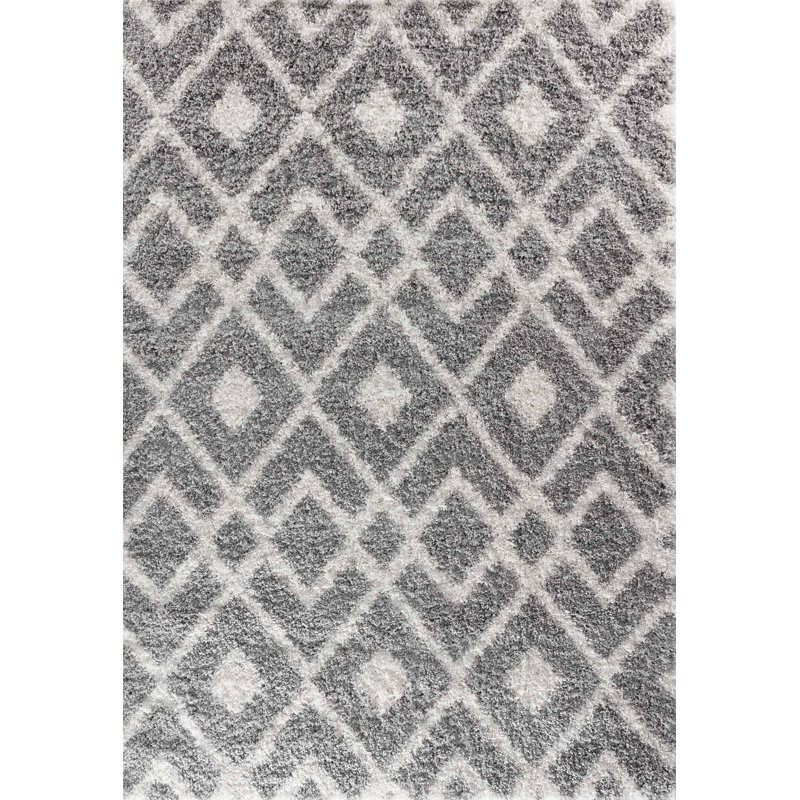 Teme Geometric Shag Area Rug, Rectangle 80 x 150cm