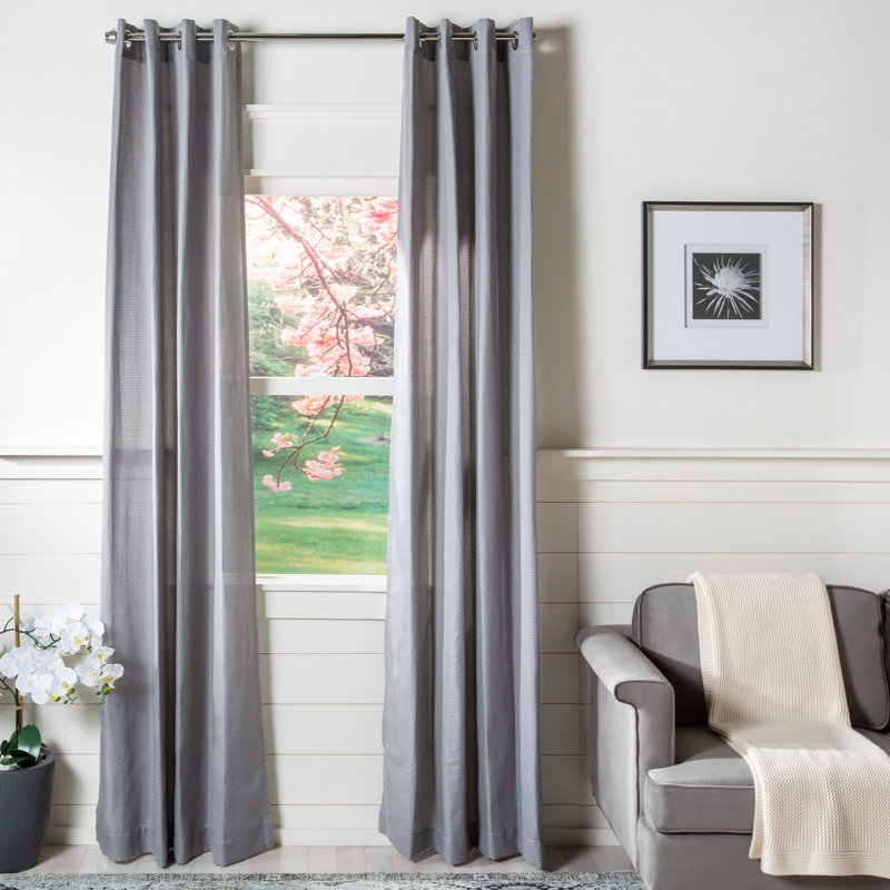 Koffler Semi Sheer Curtain Single Panel, 52" W x 84" L