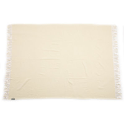 Fibre by Auskin Artisan-Made Wool & Cashmere Throw 79" L Lightweight Indoor Blanket