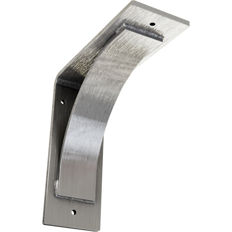 Support Morris H 8 po x l 3 po x P 8 po, 6"H x 3"W x 6"D, Acier non fini