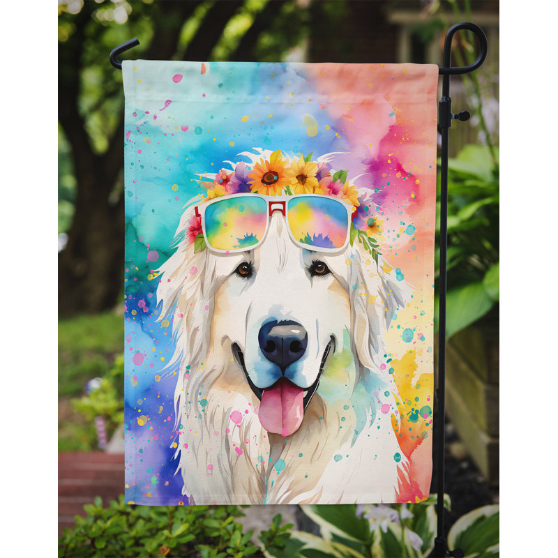 Drapeau de jardin Hippie Dawg, Great Pyrenees