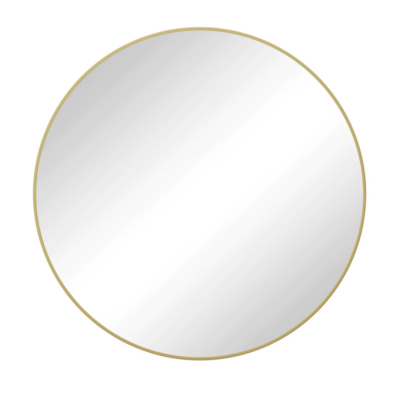 Metal Wall Mirror, Gold, 38.19" x 38.19"