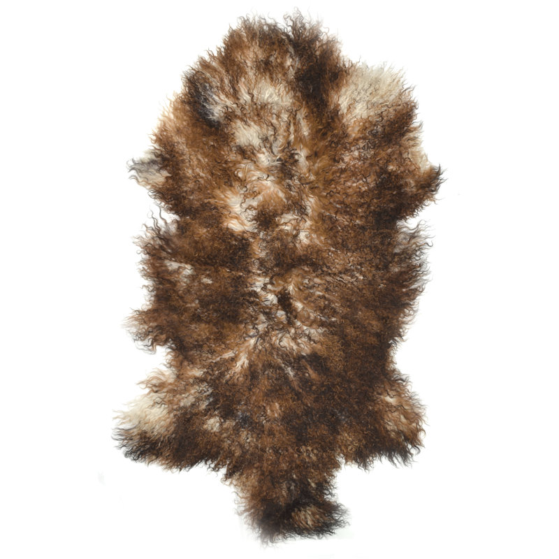 Seidel Sheepskin Area Rug in Rust