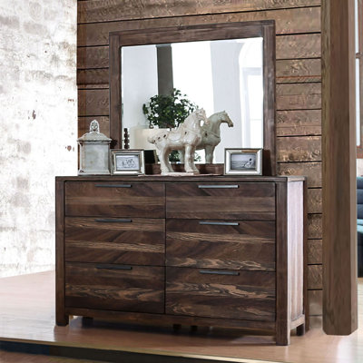 Commode double 6 tiroirs avec miroir Serafina