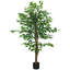 Artificial ficus tree with weighted plant pot