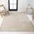 Alaire High-Low Minimalist Angle Geometric Beige/Cream Indoor/Outdoor Rug-1837676063