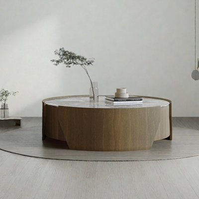 Table basse ronde en pierre supercristalline
