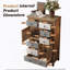 Armoire d'appoint en bois avec 6 tiroirs et 2 portes pour le salon, la chambre à coucher, la salle de bain