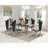 Teller Glass Top Metal Base Dining Table