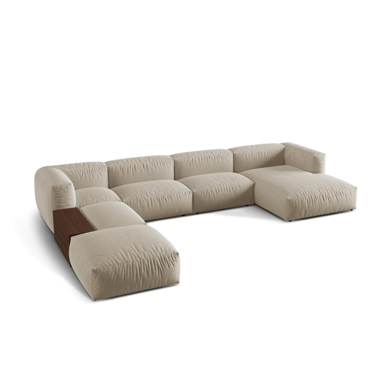 Carce 5 Seater Corner Sofa , Light Beige