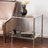 Lorford Mirrored and Tempered Glass Square End Table 