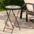 Transitional Accent Table With Beautiful Ceramic Tile And Stone Mosaic, Foldable, 14.22" X 21.81", Beige + Black, Iron Frame Foldable Side Gorgeous Style For Outdoor Space, &
