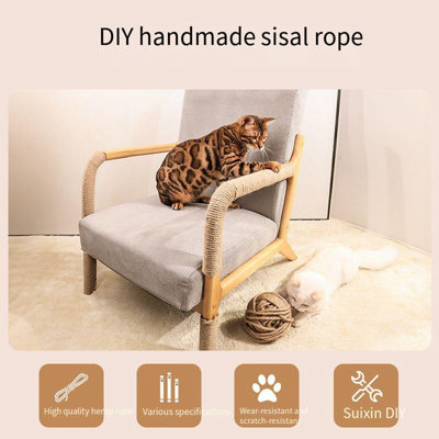 Natural Sisal Rope Cat Scratch Guards Rope Tree Scratching Twine DIY Toy Paw Claw Furniture Protector Scratching Post
