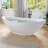 Ala 67'' x 37'' Freestanding Soaking Solid Surface Bathtub