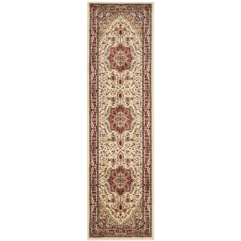 Tapis oriental ivoire / rouge Klose, Tapis de couloir 2 pi 3 po x 6 pi