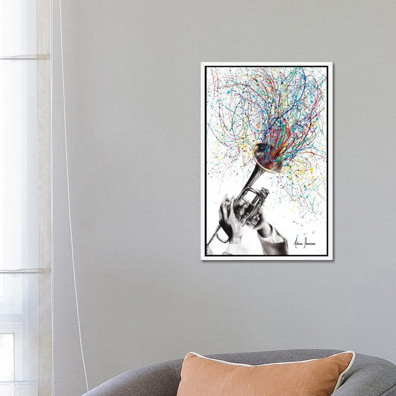 Soul Of Sound by Ashvin Harrison - Print on Canvas, White Framed, 66.04 cm H x 45.72 cm W