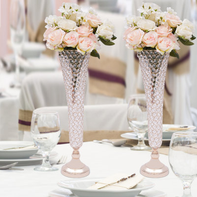 Vase en cristal pour mariage et décoration