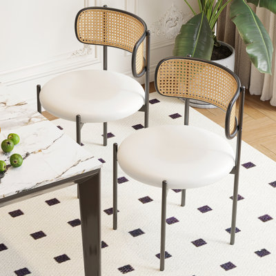 Ergonomic Dining Chairs Set Of 2, Premium Faux Leather, Modern Metal Frame, Ideal For Kitchen And Dining Spaces