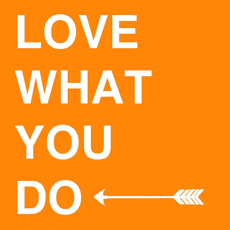 «Modern Love Do Orange», art textuel sur toile tendue, H 12 po x l 12 po