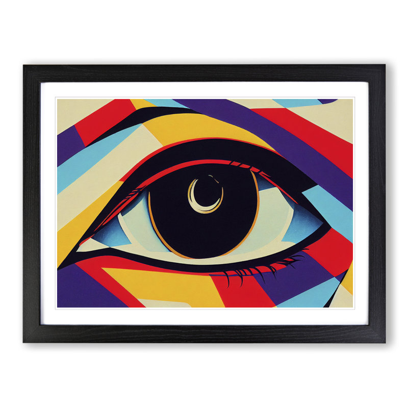 Colourful Abstract Eye Vol.2 - Framed Print, Black, 46cm H x 64cm W x 2cm D