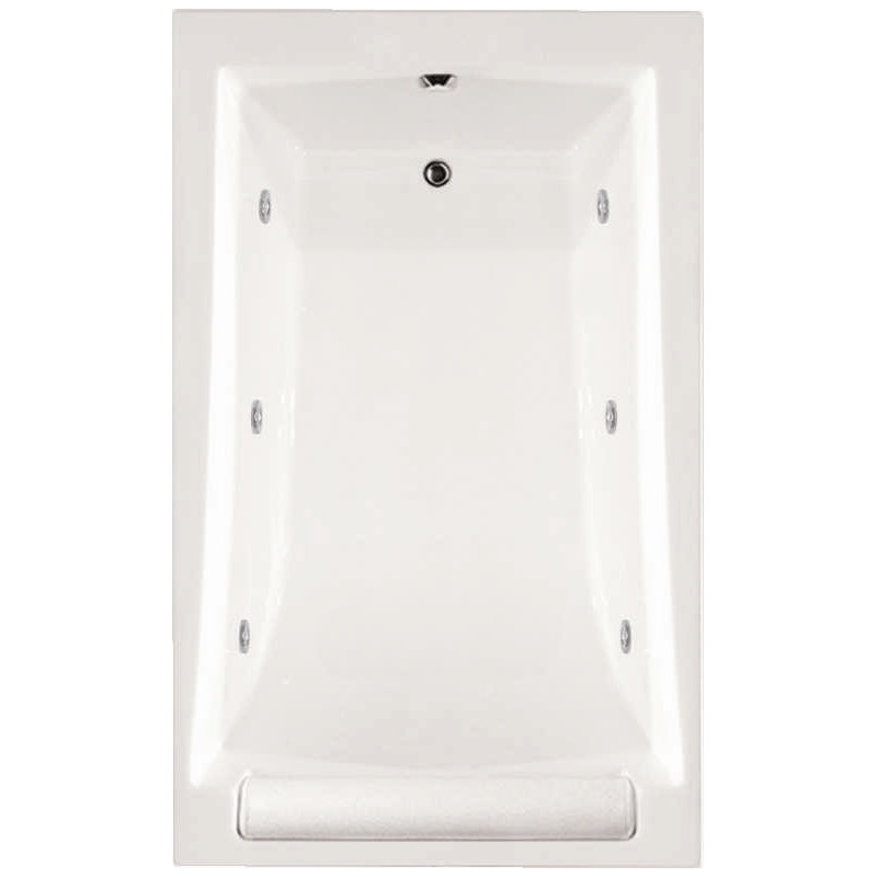 Regal 71'' L Whirlpool Bathtub, White, Polished Nickel