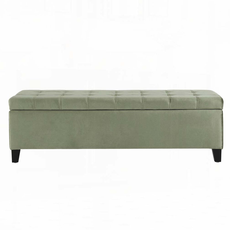 Flip Top Storage Bench, Pale Green