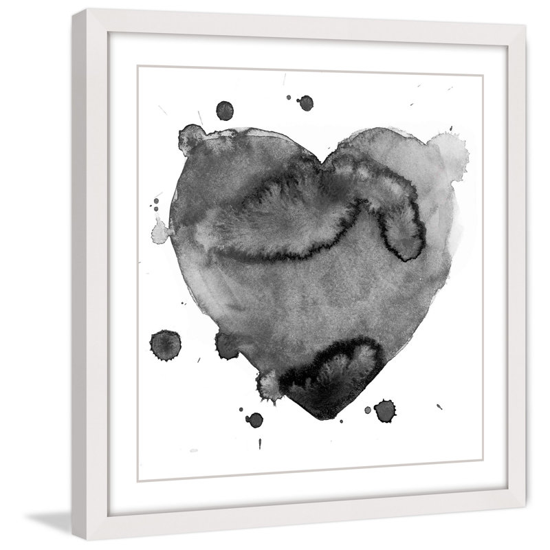 « cœur of sadness », impression sur papier, H 12 po x l 12 po x P 1,5 po, Cadre blanc