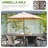 87In Bronze Patio Aluminium Rectangular Table