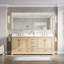 Ensemble d'armoire à pharmacie encastrée ou murale avec miroir de salle de bain et étagères en verre ajustables, 80 po L x 32 po H-2009322421