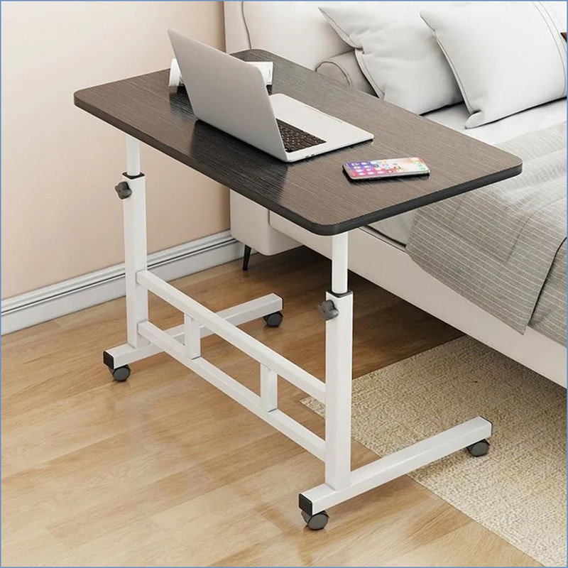 Adjustable Metal Base Standing Desk, Black/White