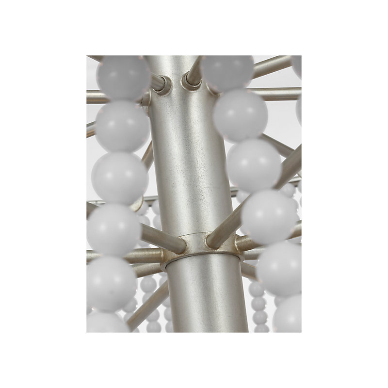 Aerin 18 - Light Chandelier, Burnished Silver Leaf, White