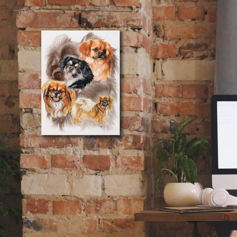 «Tibetan Spaniel 2» par Barbara Keith, H 16 po x l 12 po x P 0,75 po