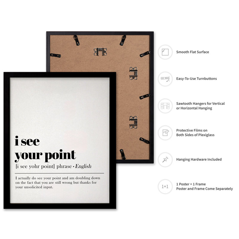 I See Your Point, Black Framed, Poster, 12"H x 16"W