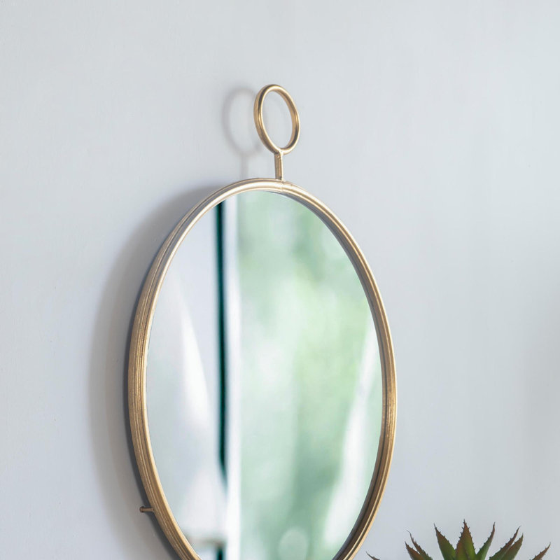 Round Wall Mirror, 32.3'' x 26.4''