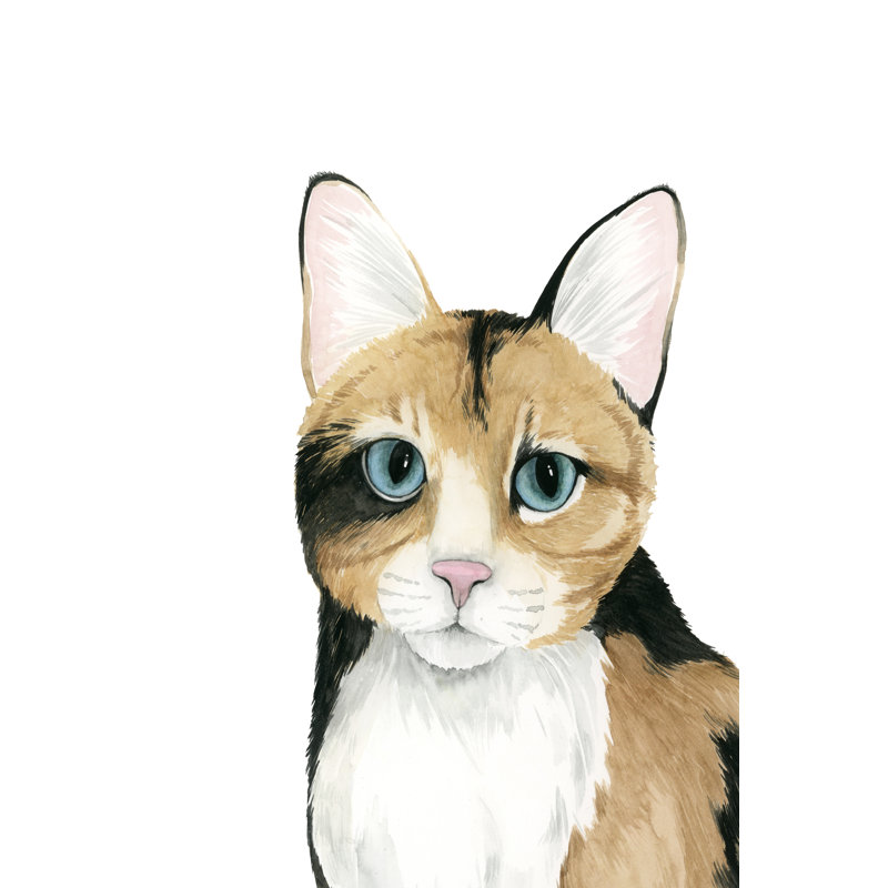 Portrait de chat II, H 12 po x l 8 po x P 1,25 po