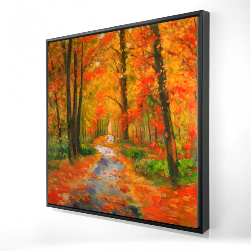 Reproduction d'automne sur toile, H 16 po x l 48 po