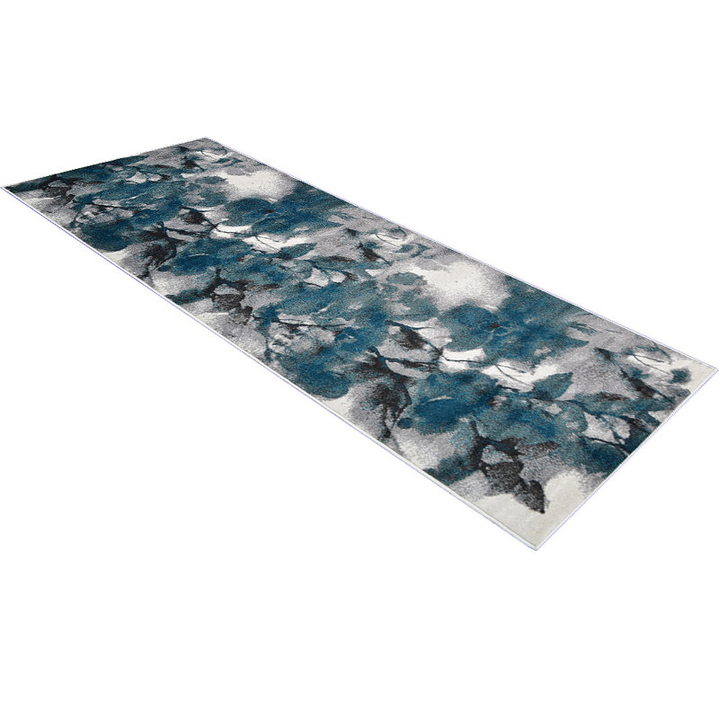 Heller Washable Area Rug Large Rugs for Living Room Vintage Carpet Area Rugs for Bedroom Dining Room Non-Slip Stain Resistant - MACHINE MADE HEATSET POLYPROPYLENE AREA RUGS -Ivory & Blue Color | Floral Design