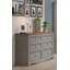 Wes 6 Drawer (3+3) Wide Chest of Drawers, Pine Wax Finish, Corona Design-20461127
