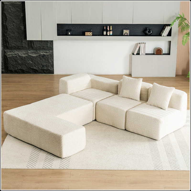 Canapé modulaire 116,5 po, Beige