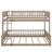 Full XL Over Queen Bunk Bed With Guardrails-411180304