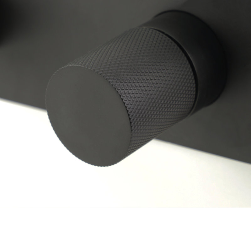 Robinet de salle de bain mural TOUCH, Noir mat / chrome