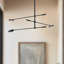 Rotaire 3 Light Metal Dimmable LED Sputnik Chandelier