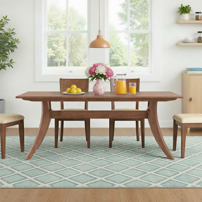 Ryelynn Walnut Solid Wood Dining Table