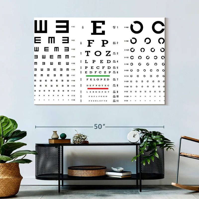 Alcaraz Vision Test Charts, 34" H x 51" W