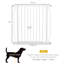 Dog Gate Wide Stair Gate with Door Pressure Fit 75-85W cm White