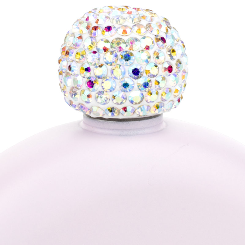 Flasque ronde avec couvercle en strass