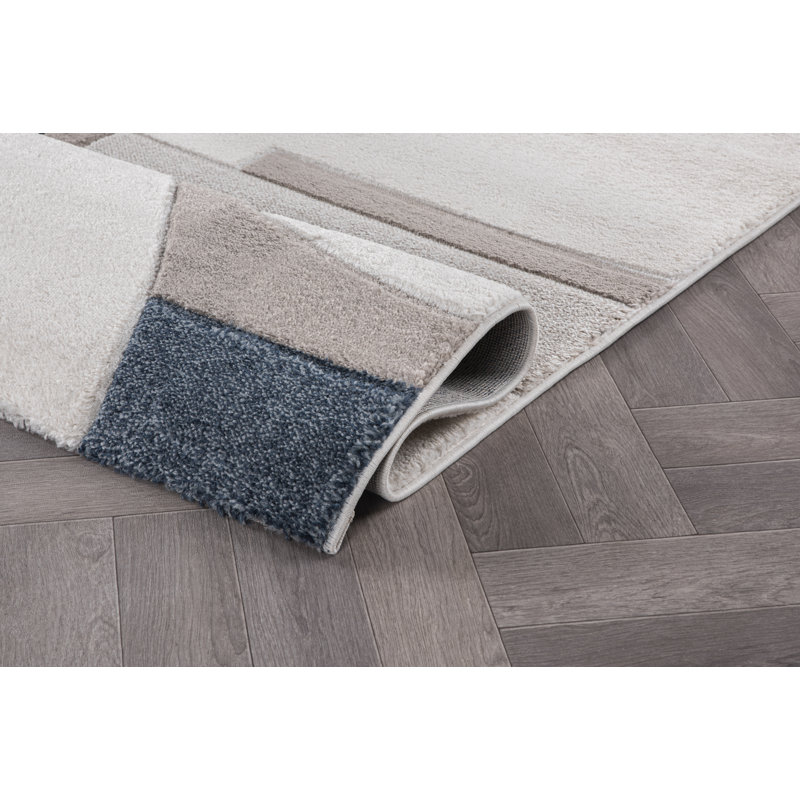 Amorra Geometric Machine Made Indoor / Outdoor Area Rug, Rectangle 4'11" x 6'6"