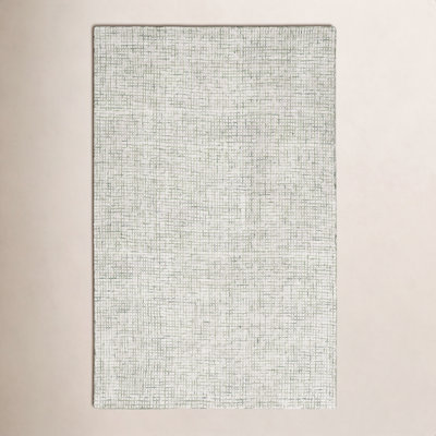 Rowe Ivory Green Hand-Tufted Abstract Rug