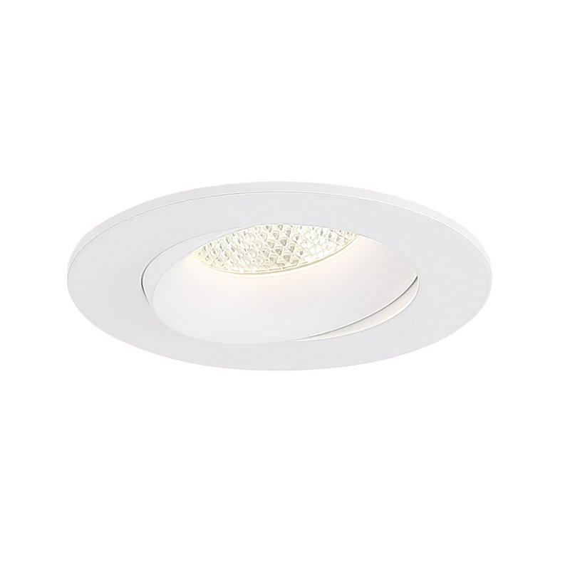 Midway 3.5" 12W 1-Light Round Gimbal Trim - 5CCT, White